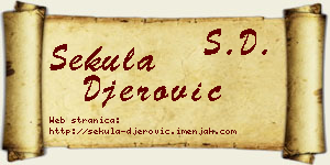 Sekula Đerović vizit kartica